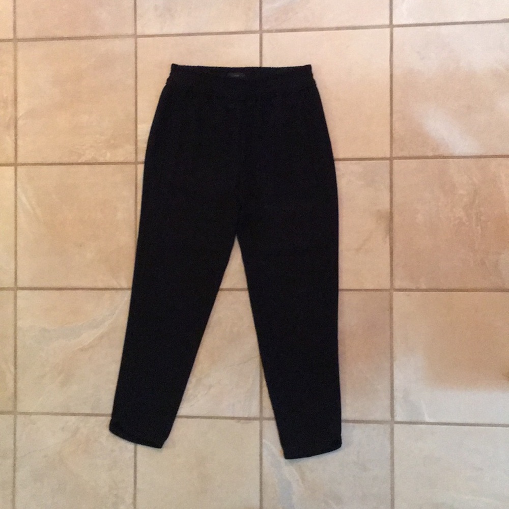 Black j crew paperbag trousers